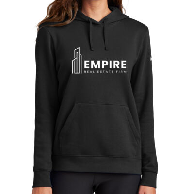 Empire White - Women's Club Fleece Sleeve Swoosh Pullover Hoodie Thumbnail