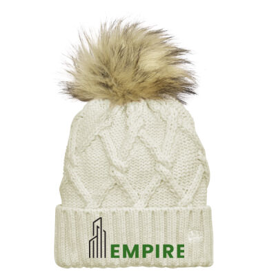 Embroidered Empire Real Estate - Faux Fur Pom Beanie Thumbnail