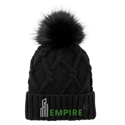Embroidered Empire Real Estate - Faux Fur Pom Beanie Thumbnail